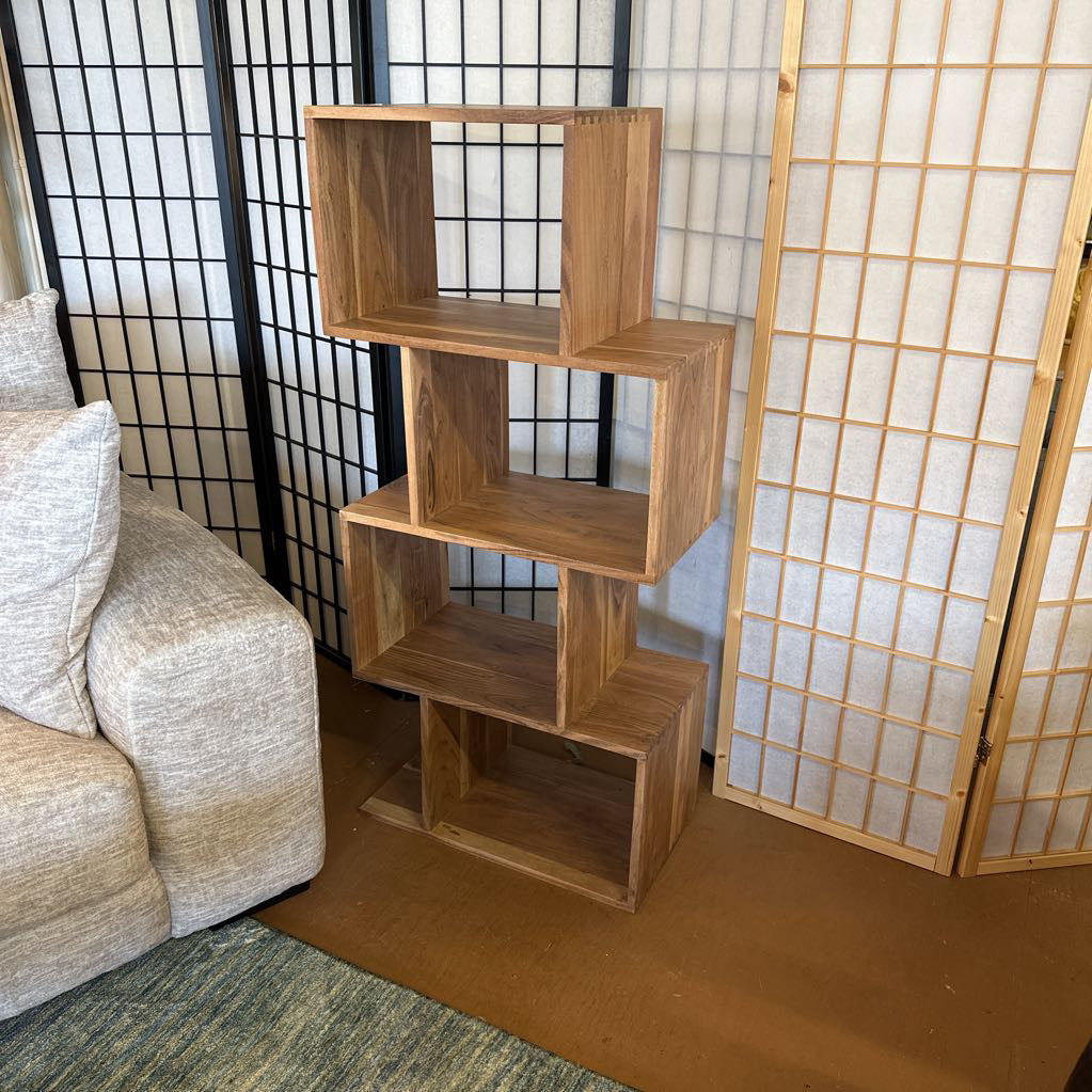 Dark Acacia 4 Cube Shelf