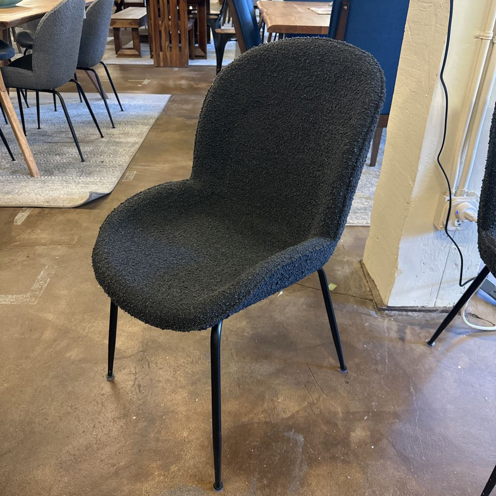 Black Boucle Chair C DINING CHAIRS