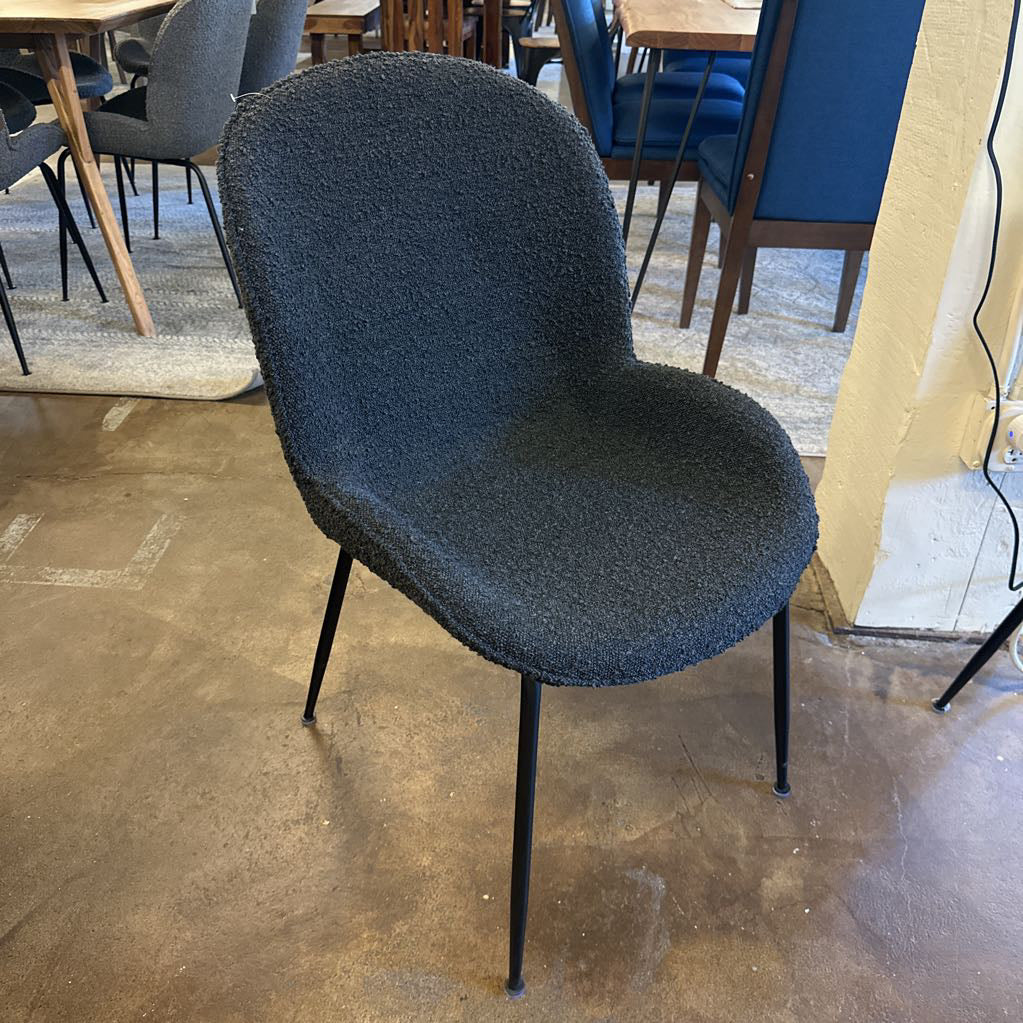 Black Boucle Chair C DINING CHAIRS