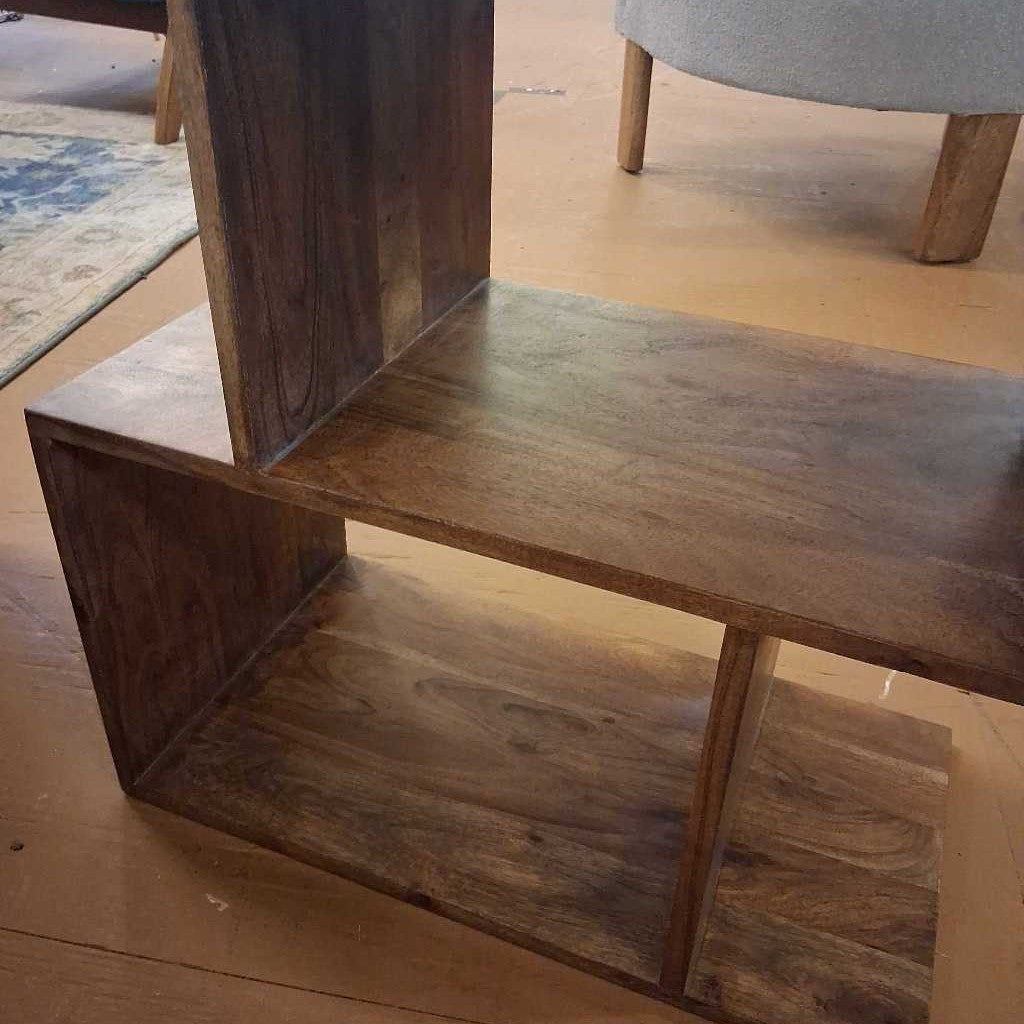 Dark Acacia 2 Cube Shelf C BOOKSHELVES