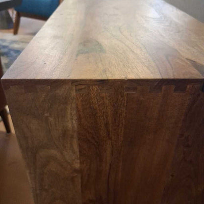 Dark Acacia 2 Cube Shelf