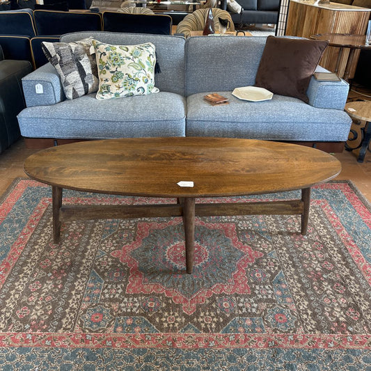 Oval Mango Wood Coffee Table