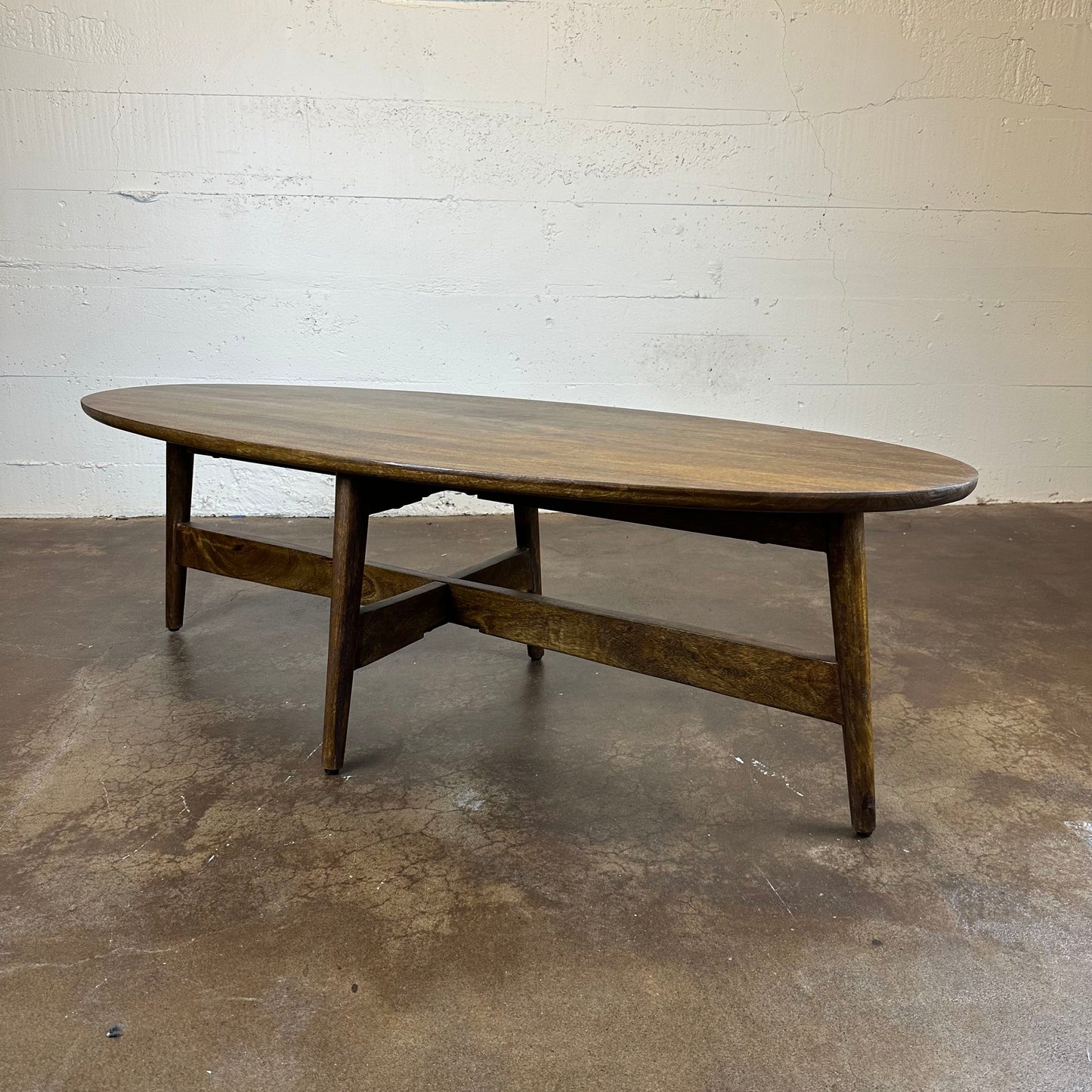 Oval Mango Wood Coffee Table