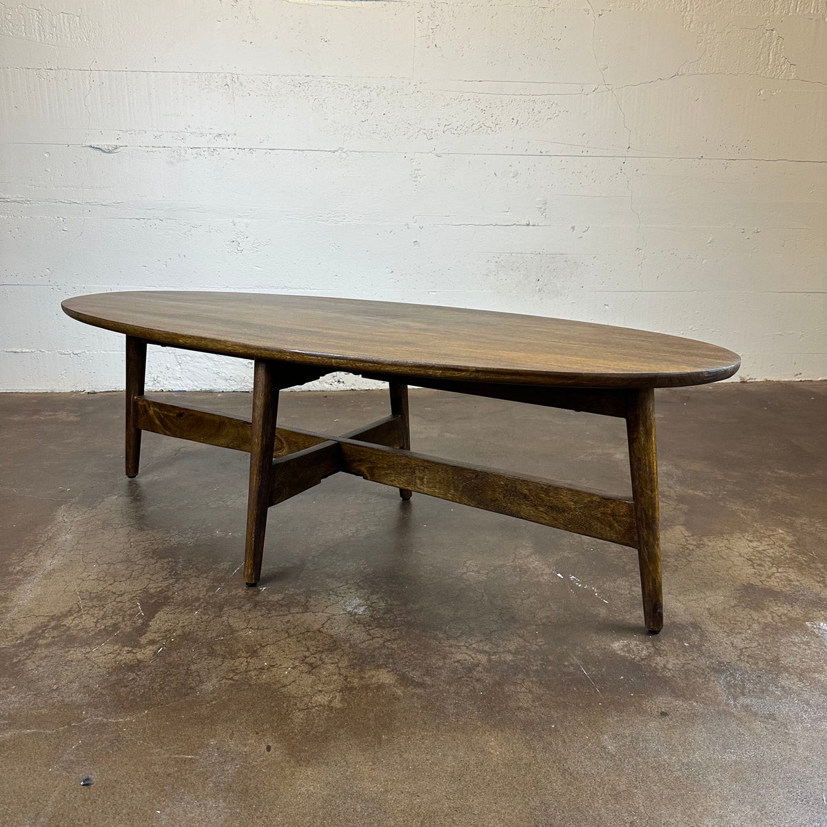 Oval Mango Wood Coffee Table C COFFEE TABLES
