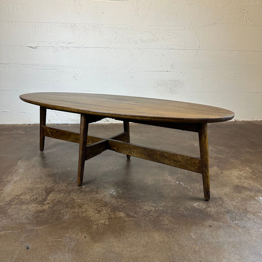 Oval Mango Wood Coffee Table