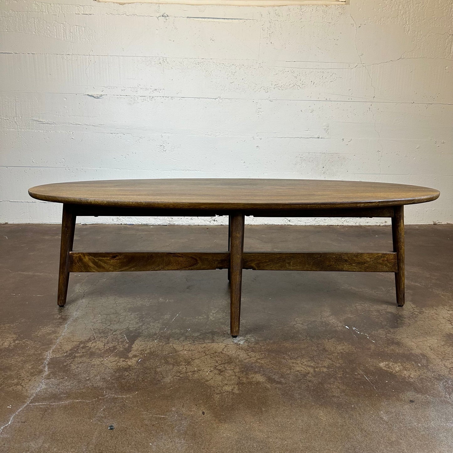 Oval Mango Wood Coffee Table