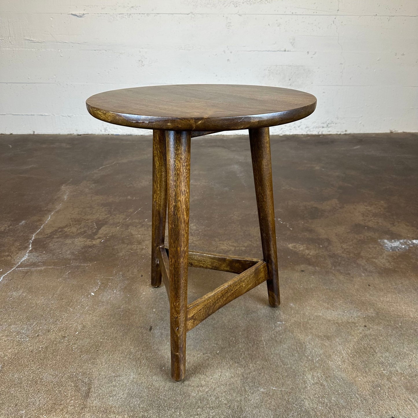 Round Mango Wood Side Table C SIDE TABLES