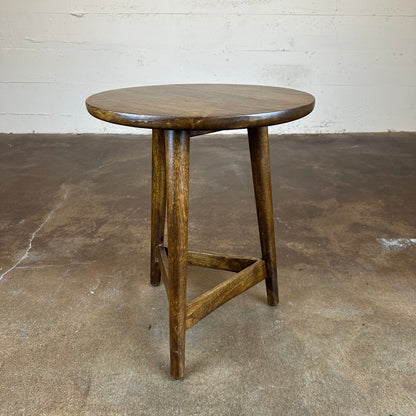 Round Mango Wood Side Table