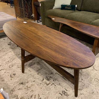 Oval Mango Wood Coffee Table