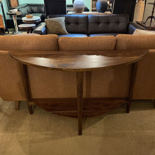 Half Moon Mango Wood Console Table