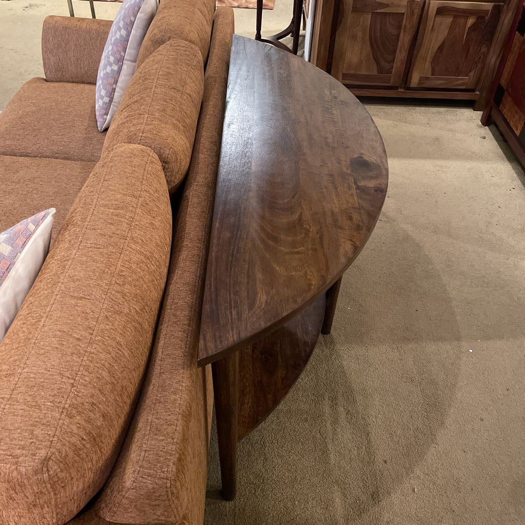 Half Moon Mango Wood Console Table C CONSOLE TABLES