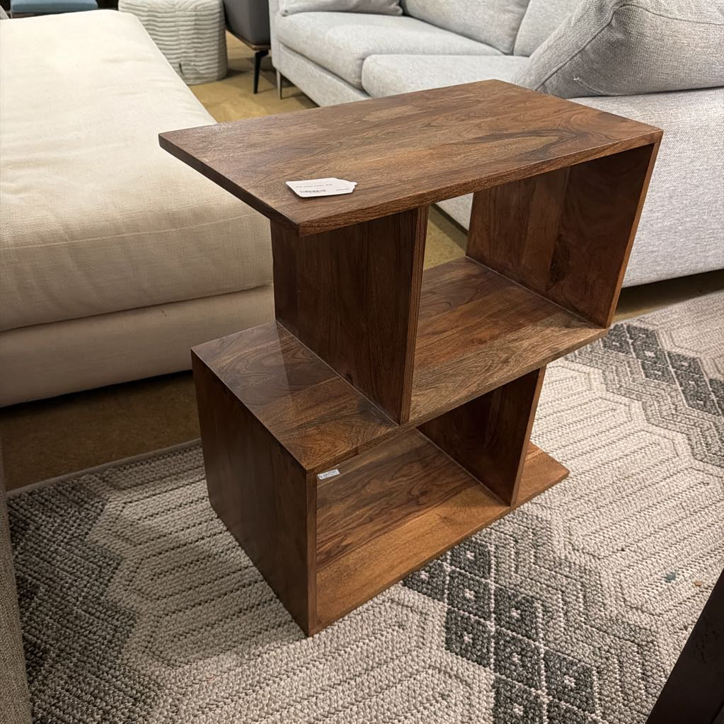 Dark Acacia 2 Cube Shelf