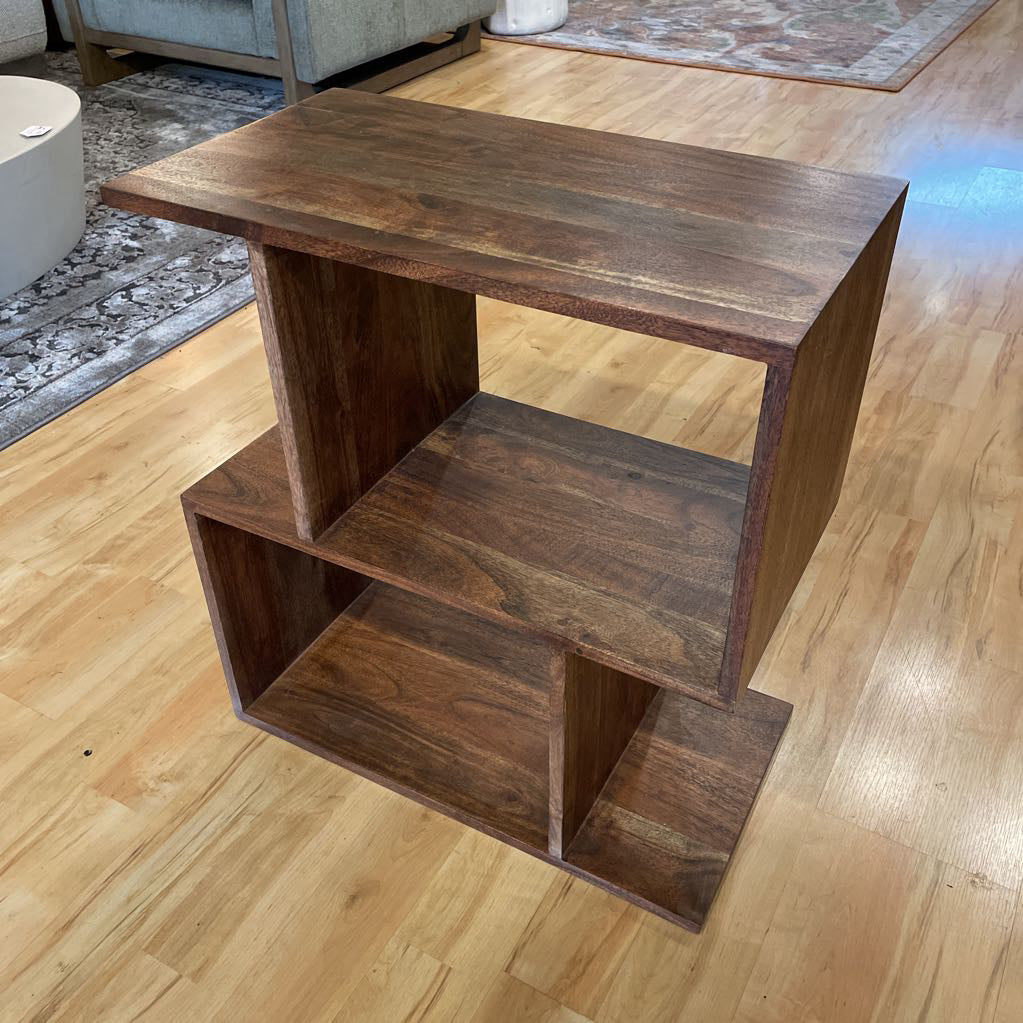 Dark Acacia 2 Cube Shelf