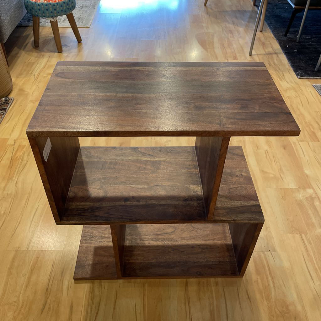 Dark Acacia 2 Cube Shelf