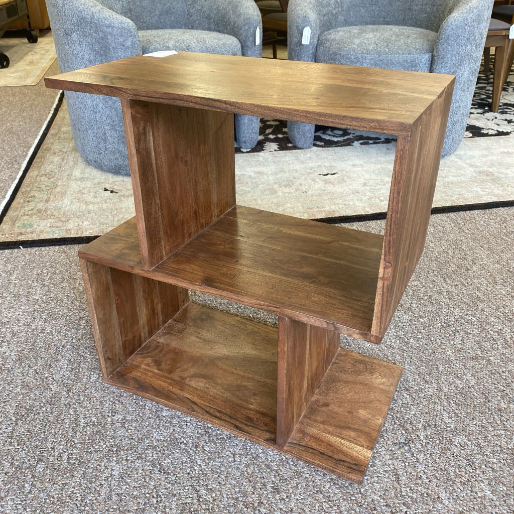 Dark Acacia 2 Cube Shelf