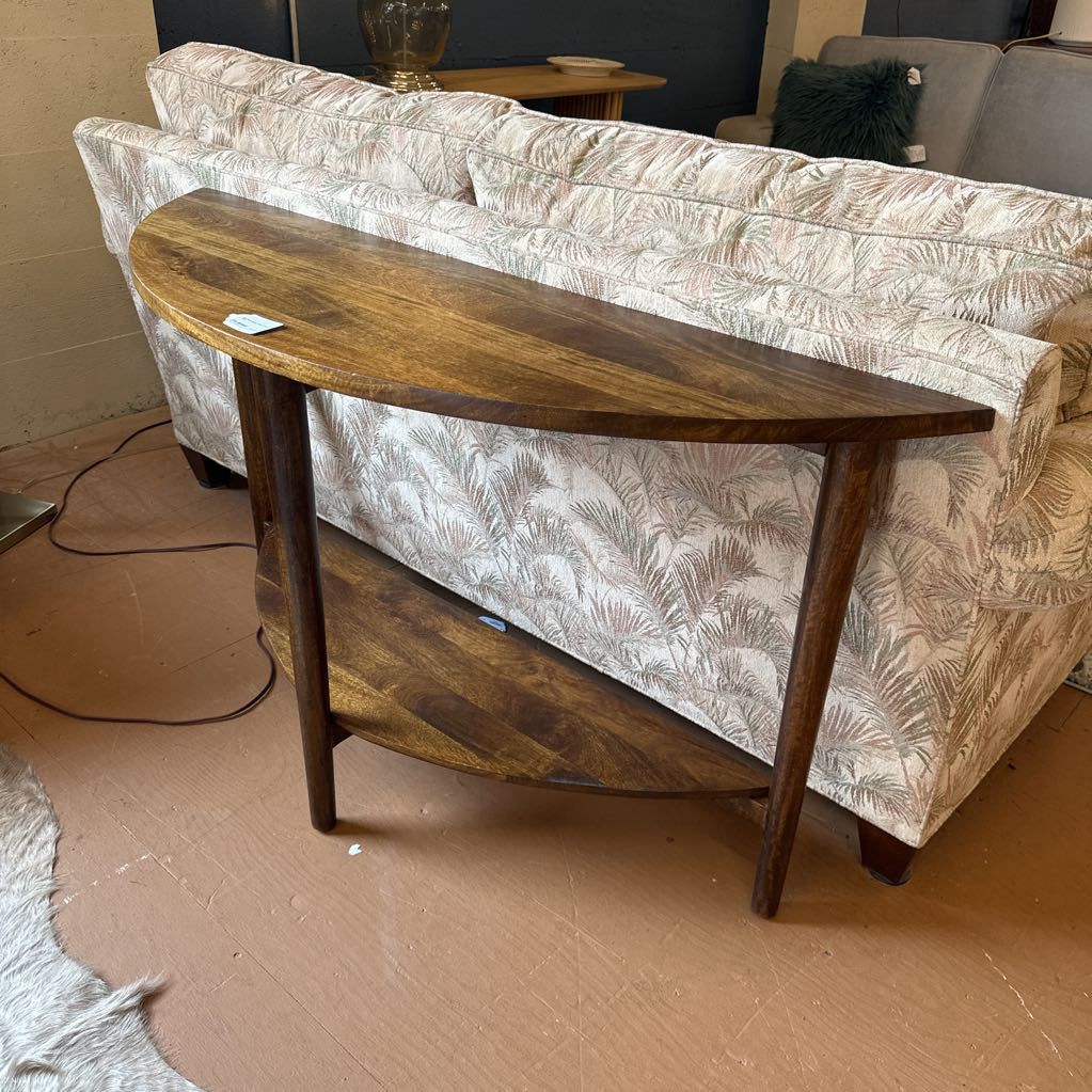Half Moon Mango Wood Console Table C CONSOLE TABLES