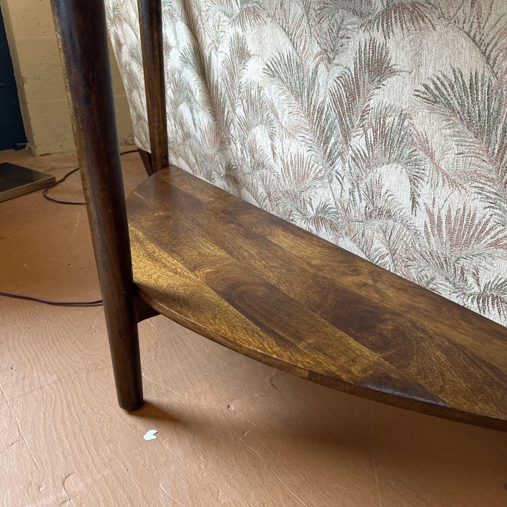 Half Moon Mango Wood Console Table C CONSOLE TABLES