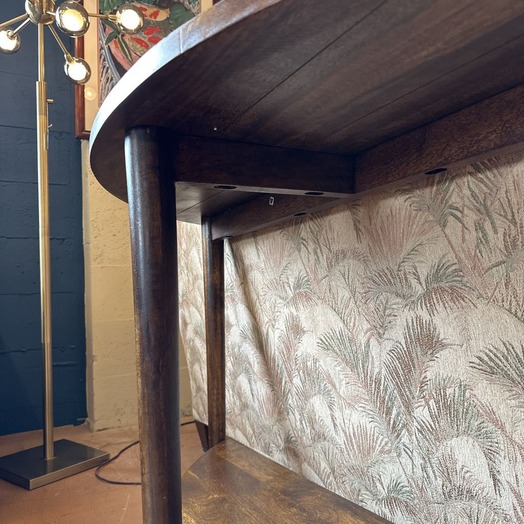 Half Moon Mango Wood Console Table C CONSOLE TABLES