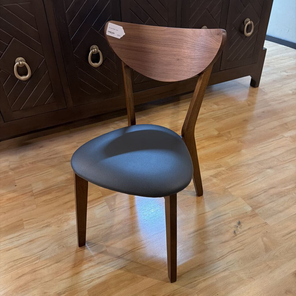Grey Seat Walnut Chair