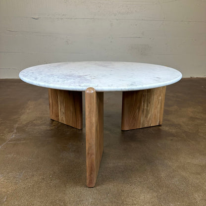 Marble Top Round Coffee Table