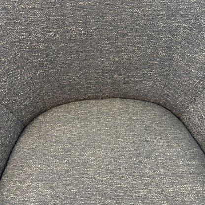 Close-up of a textured gray fabric surface