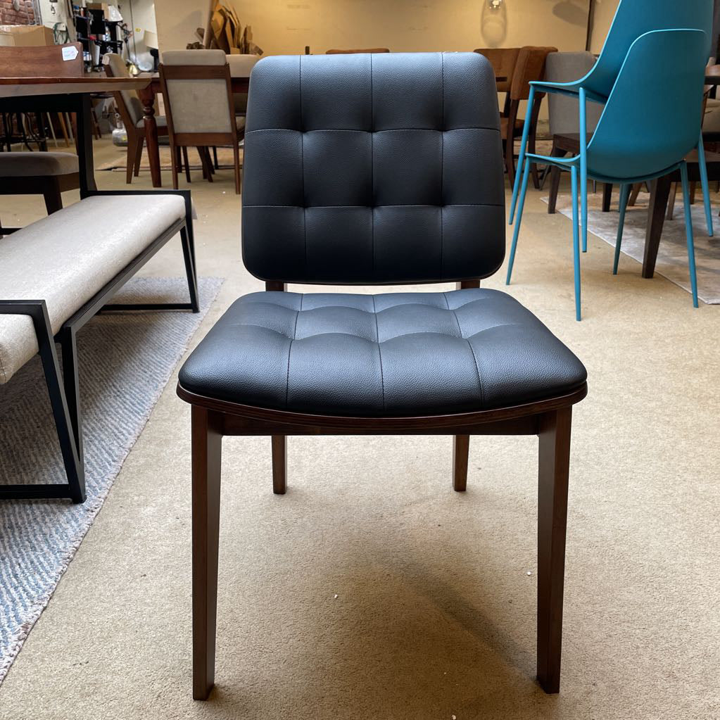 Faux Leather Walnut Dining Chair