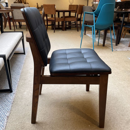 Faux Leather Walnut Dining Chair