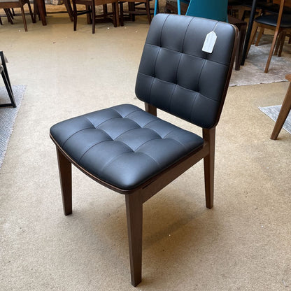 Faux Leather Walnut Dining Chair