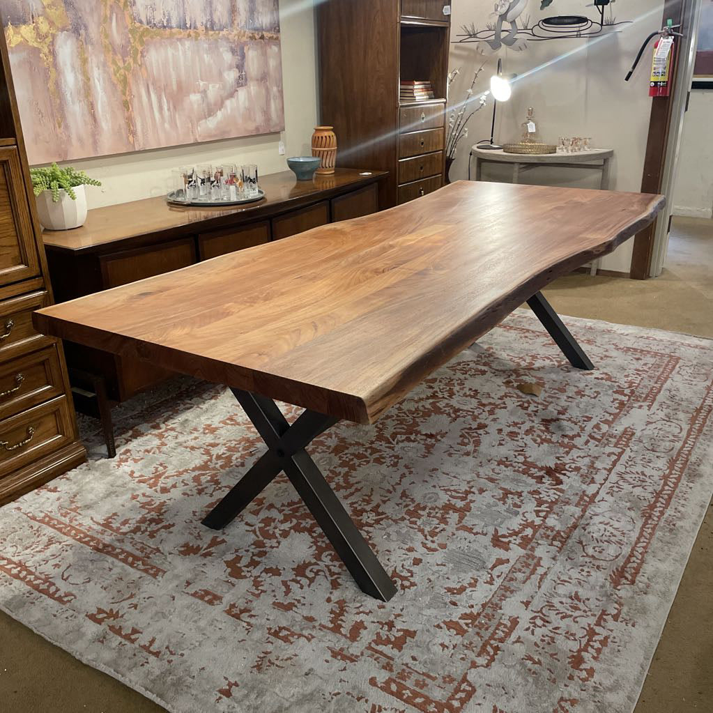 Live Edge Trestle Table 98"