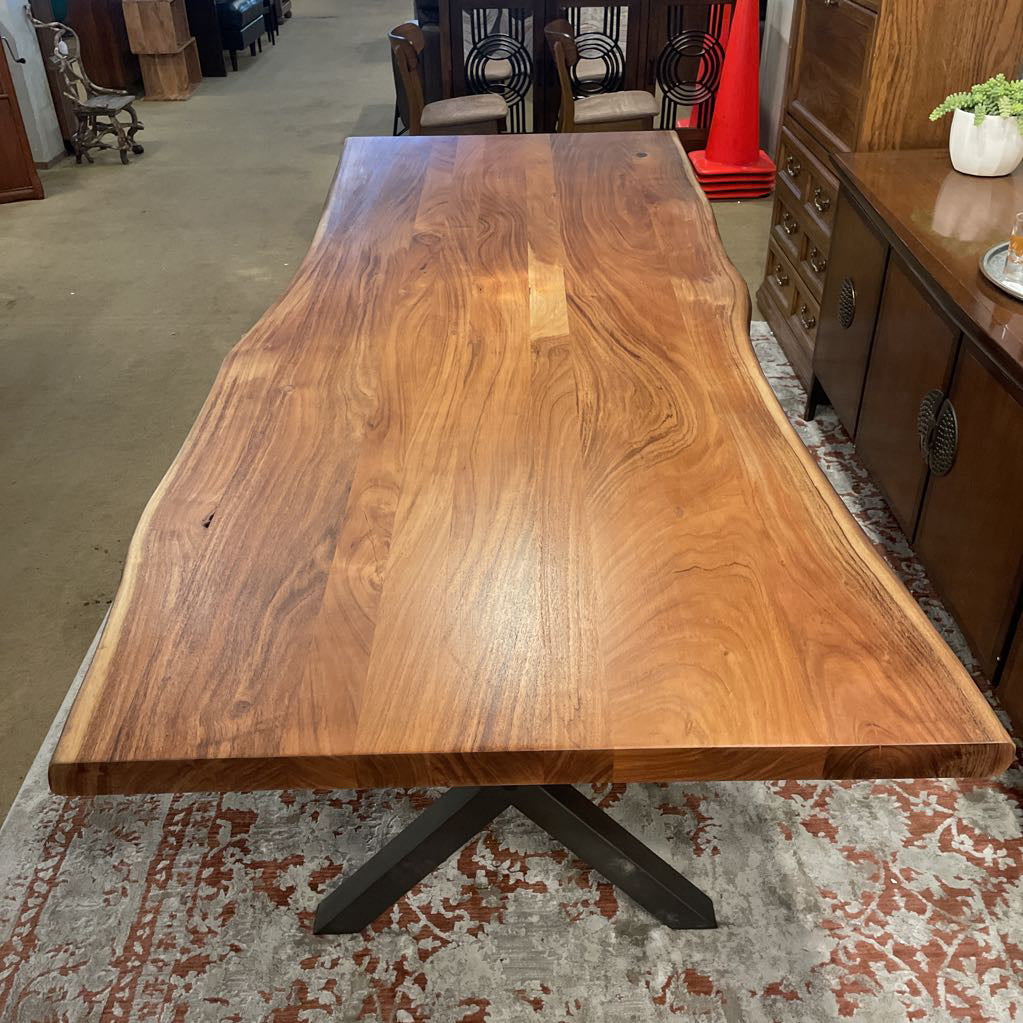 Live Edge Trestle Table 98"
