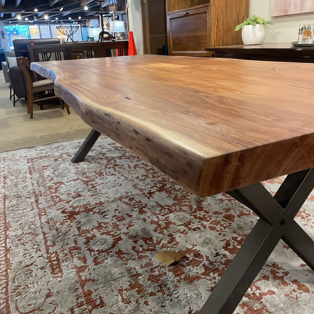 Live Edge Trestle Table 98"