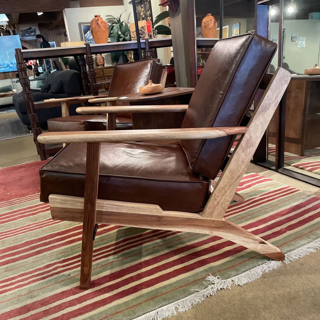 Chestnut Leather Accent Chair U ACCENT CHAIRS