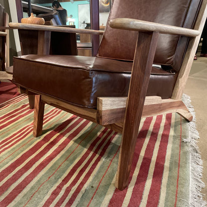Chestnut Leather Accent Chair U ACCENT CHAIRS