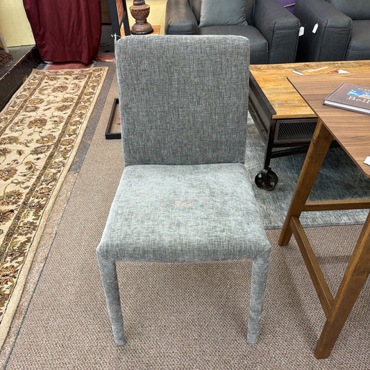 Fully Upholstered Pewter Dining Chair