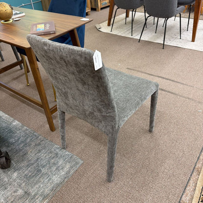 Fully Upholstered Pewter Dining Chair