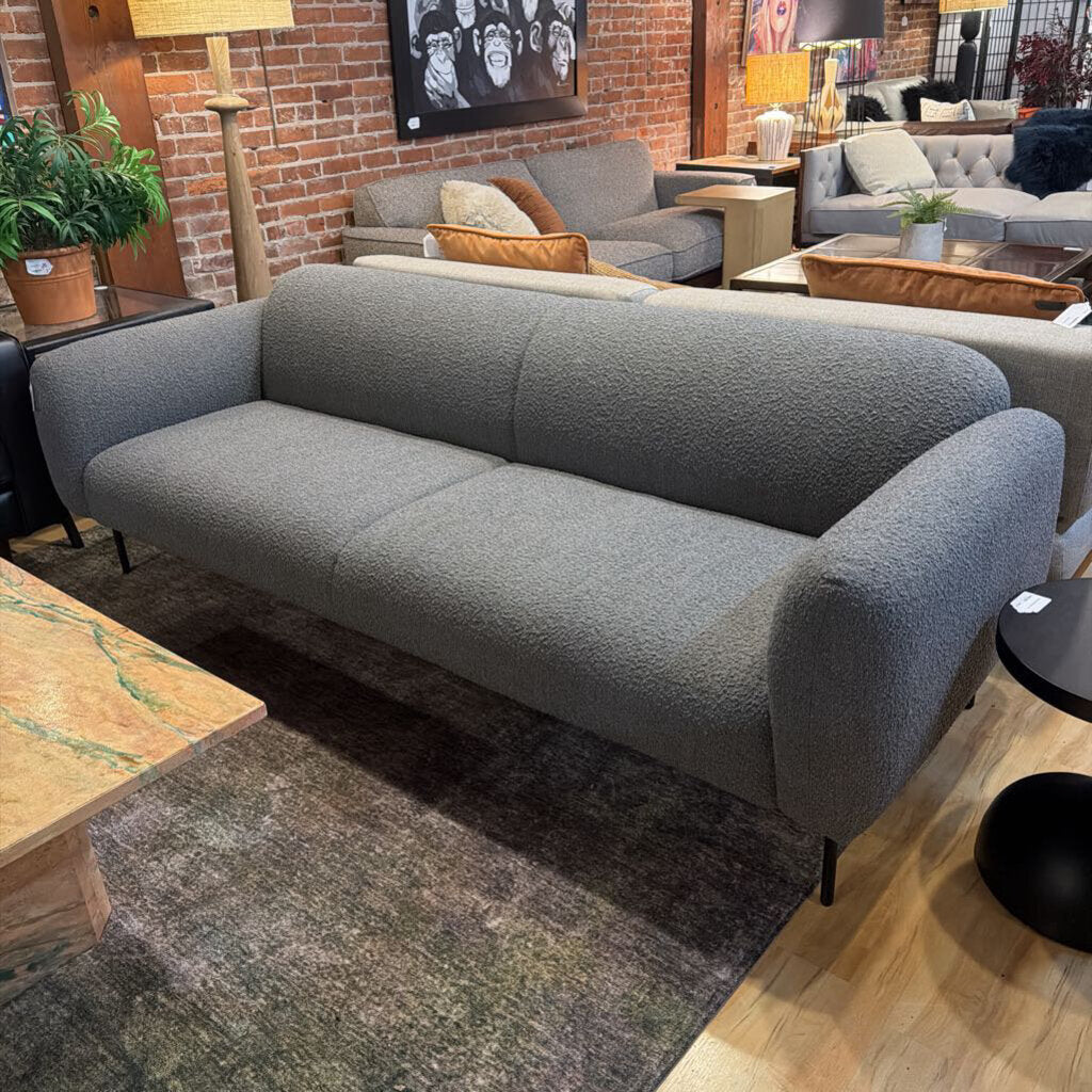 Grey Boucle Puff Sofa by Kardiel