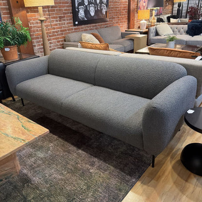 Grey Boucle Puff Sofa by Kardiel