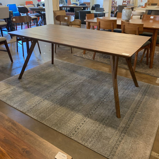 Walnut MC Rect Dining Table