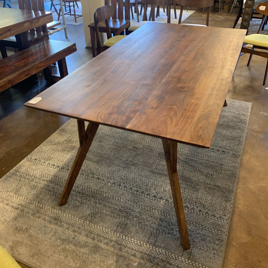 Walnut MC Rect Dining Table