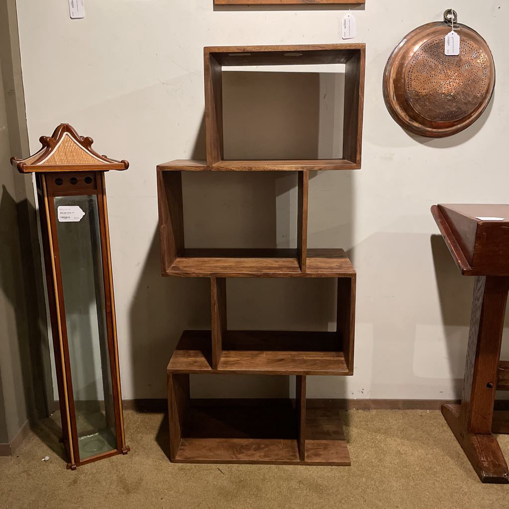Dark Acacia 4 Cube Shelf C BOOKSHELVES