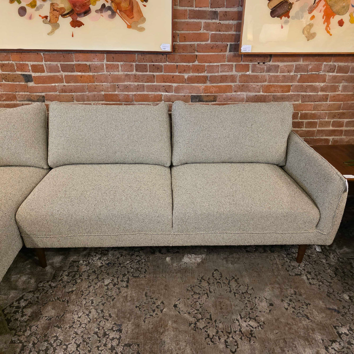 Egersund Olive Moss LAF Chaise Sectional