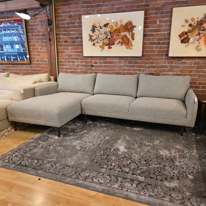 Egersund Olive Moss LAF Chaise Sectional