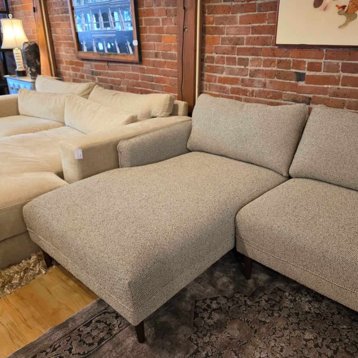Egersund Olive Moss LAF Chaise Sectional