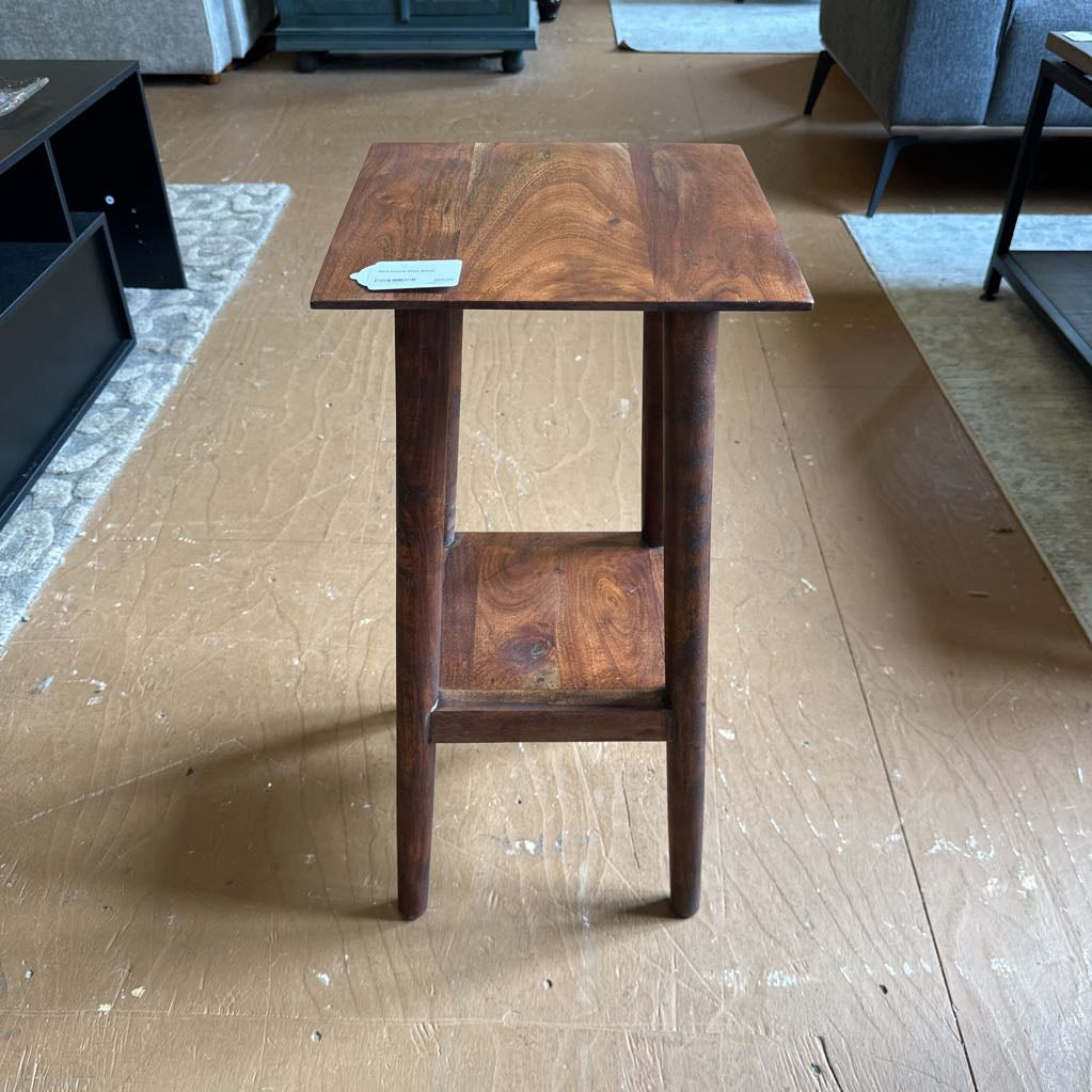 Dark Acacia Plant Stand C SIDE TABLES