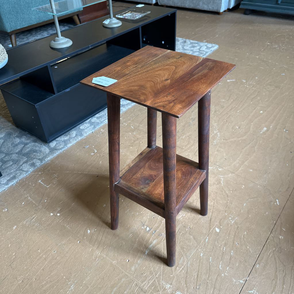 Dark Acacia Plant Stand C SIDE TABLES