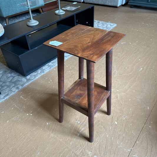 Dark Acacia Plant Stand C SIDE TABLES