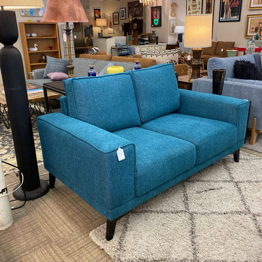 Teal Mod Loveseat U LOVESEATS
