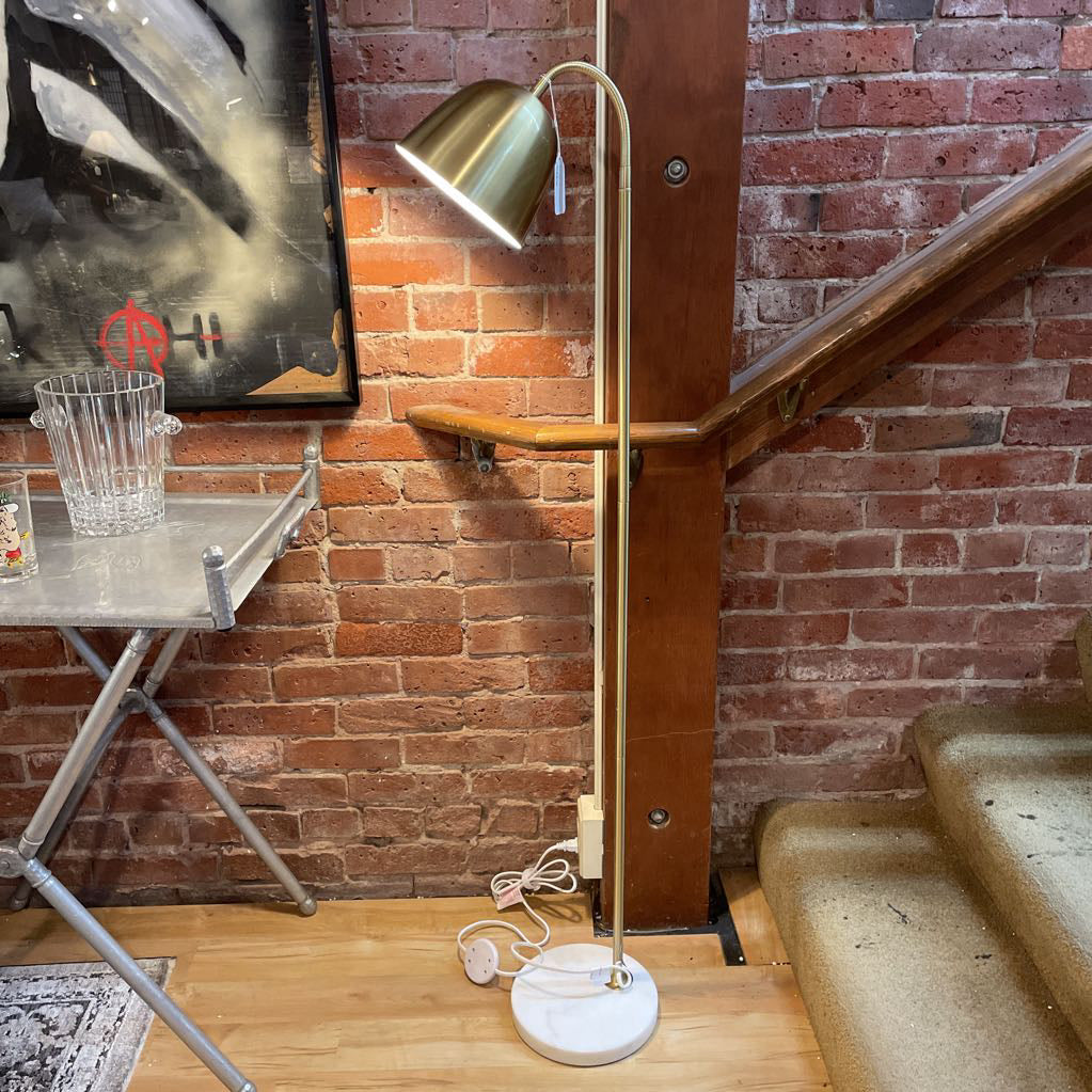 Brass Goose Neck Adjustable Floor Lamp LAMPS