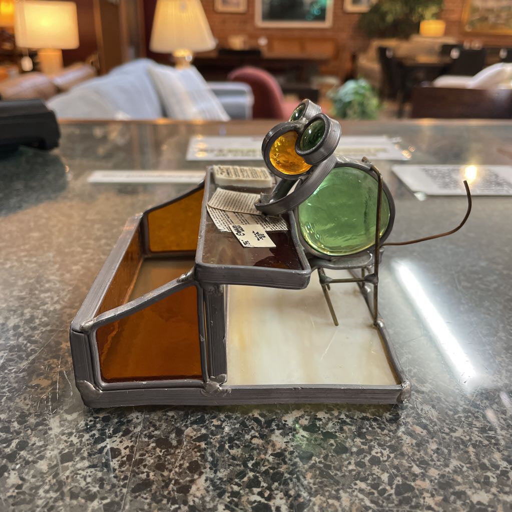Metal Bug-Guy in His Office