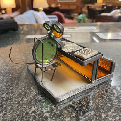 Metal Bug-Guy in His Office